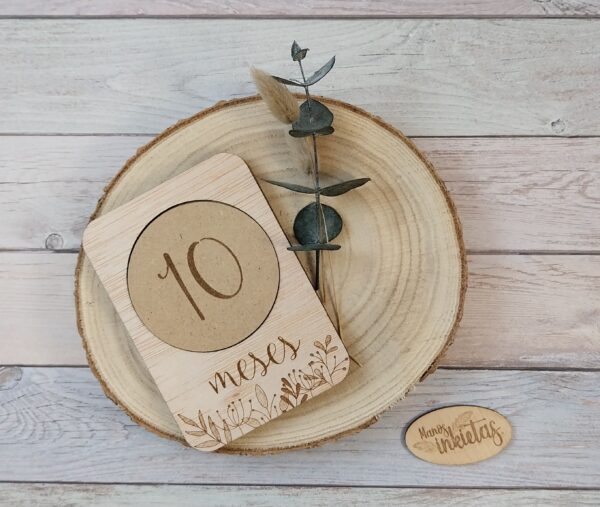 Cumplemeses Bebé Madera y MDF