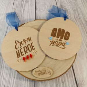 Placas de madera con frases Día del Padre