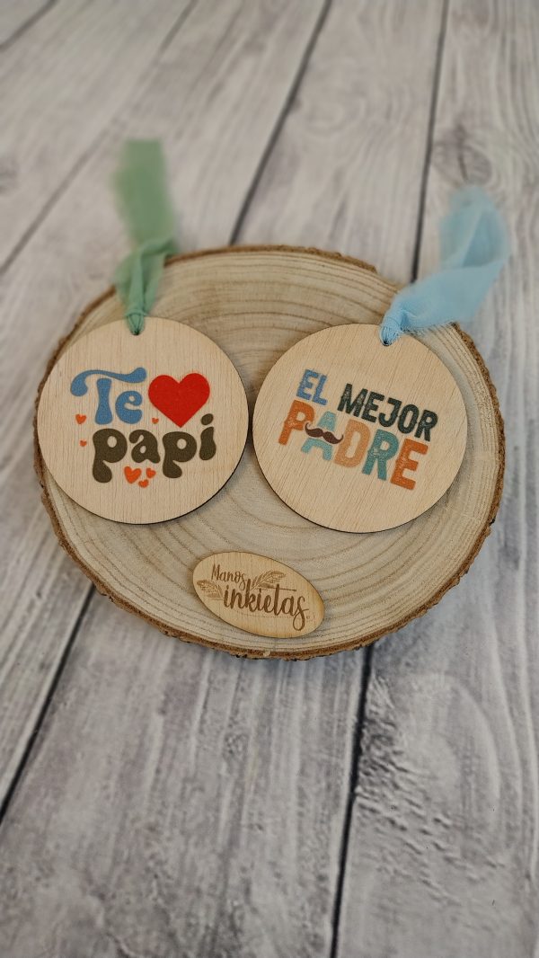 Placas de Madera Día del Padre a color