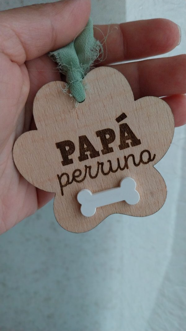 Placas de Madera Día del Padre Papá Perruno