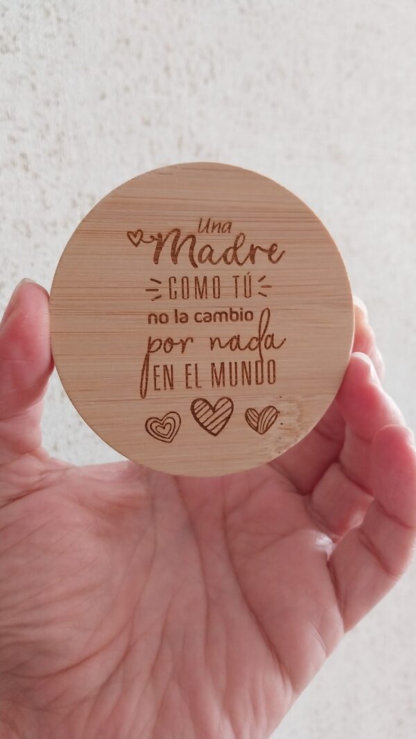 Espejo de Bambú con Frase Día de las Madres