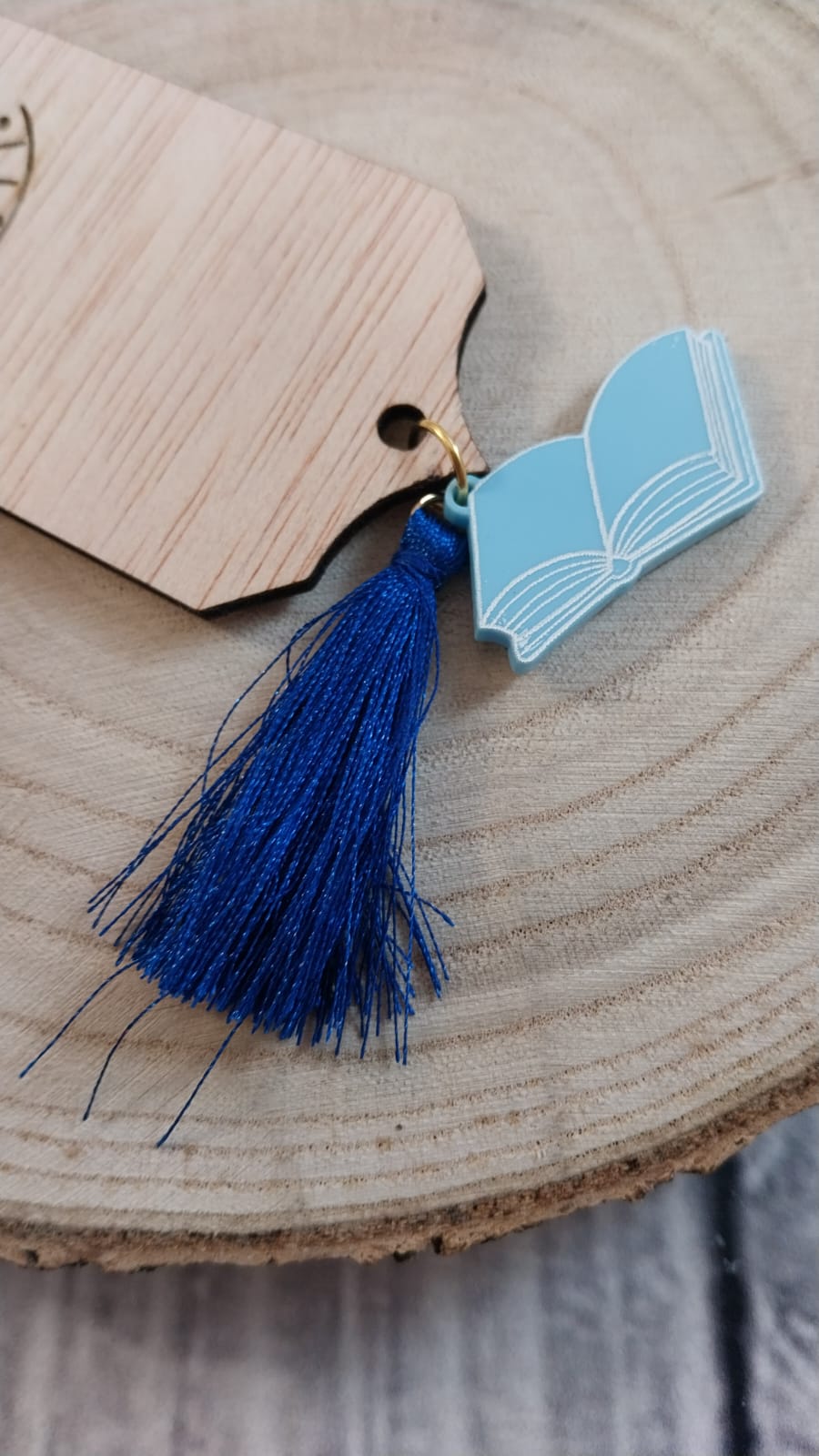 Marcapáginas de Madera con Frases y Piezas de Metacrilato