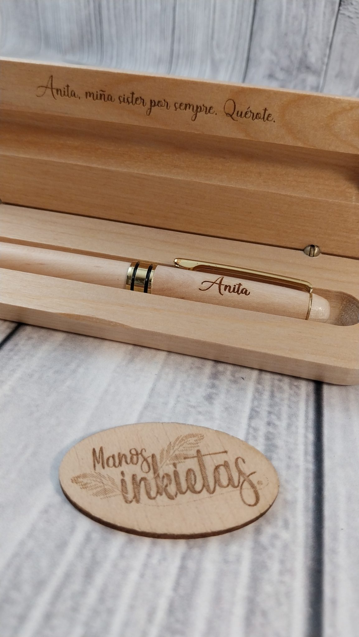 5 Bolígrafos De Madera Antiestrés, Lápiz Silencioso Para Ansiedad Y TDAH, Juguete Sensorial Para Niños Y Adultos