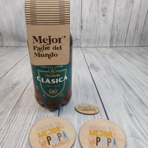 Kit Abridor, Posavasos y Tag para Botella Día del Padre