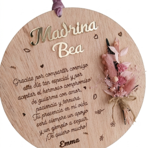 Placas de Madera Para Madrinas y Padrinos