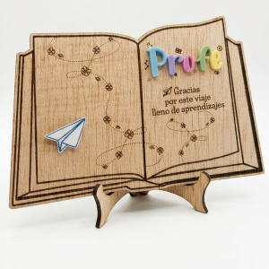 Placa en Forma de Libro para Profes
