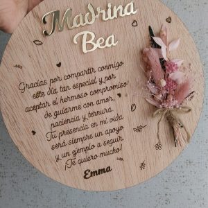 Placas de Madera Para Madrinas y Padrinos
